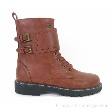 Women's Mid Calf Height  Military Combat Boots